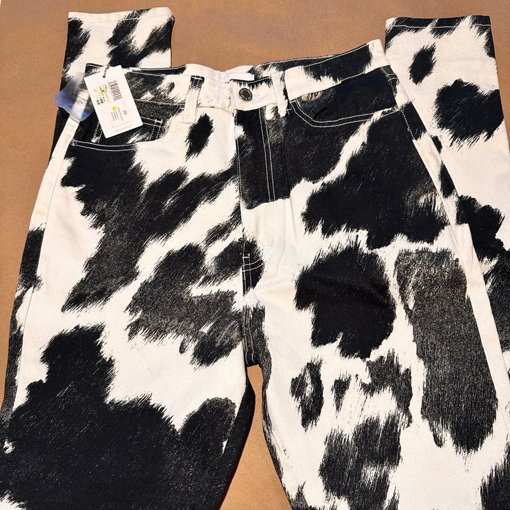 WeWoreWhat Black and White Patterned Denim